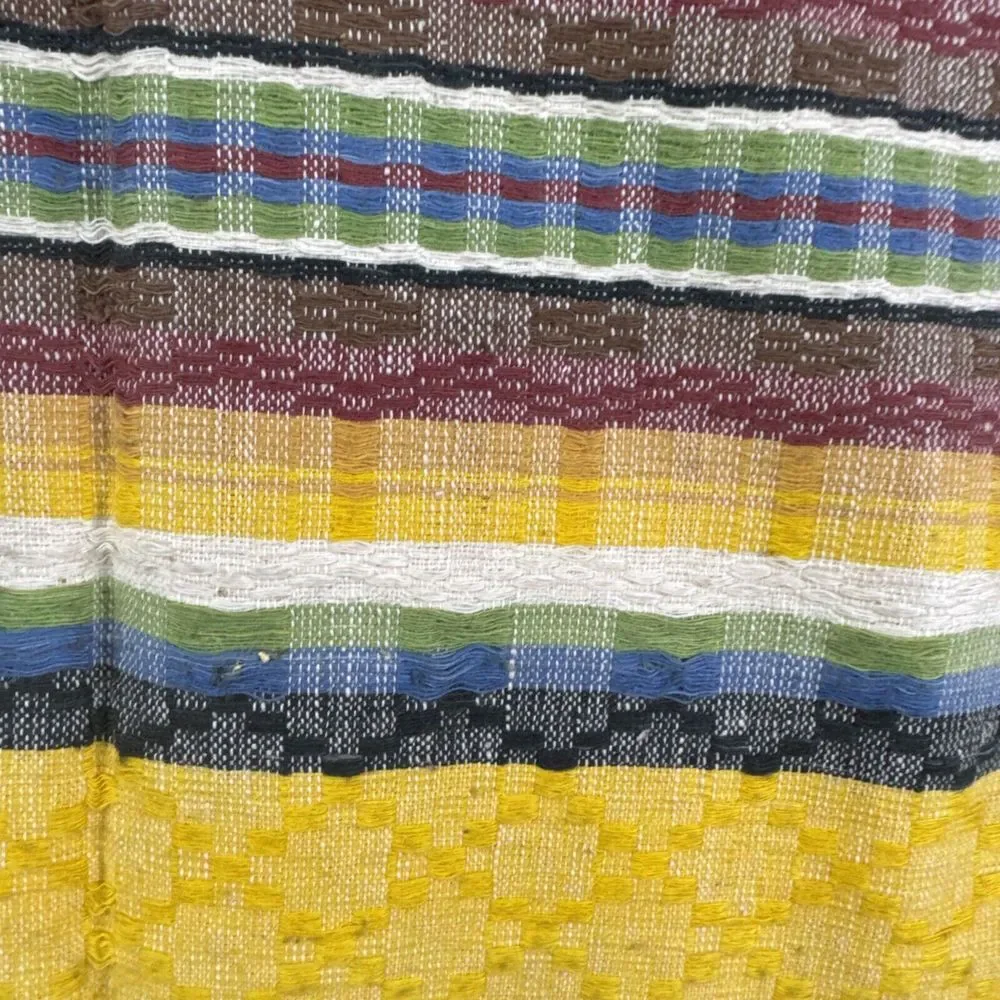 Vtg Mexican Fabric Tablecloth Hang & 48x48